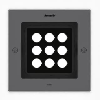 Artemide Ego 220 downlight Square 38° 3000K Inox IK10 — T4066WFLW00
