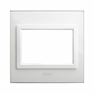 AVE FRONT PLATE 98X98 GLASS WHITE 3M — 44PVQK3BL