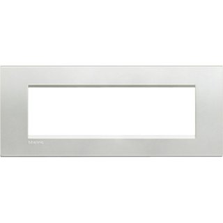 BTicino Square cover plate 7 modules - silver — LNA4807AG