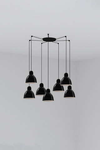 Faro Barcelona VENICE 7L Black pendant lamp — manufacturer representative image