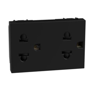 BTicino European/american standard socket 2 P+E 16 A 127/250 V - 3 modules - dark — YD4185