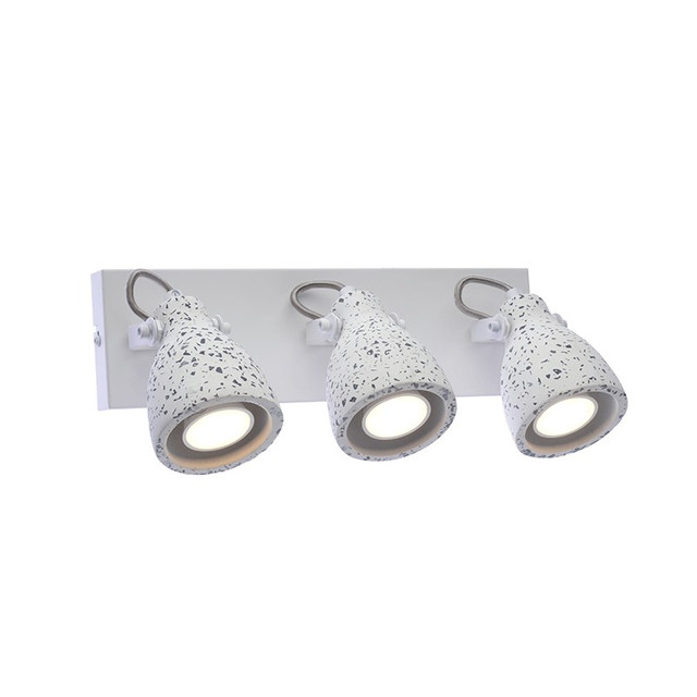ACA Lighting NETTO WALL MOUNTED LIGHTING 3ΧGU10 WHITE TERRAZZO 36X15X18CM DINO — AR1823W36WT