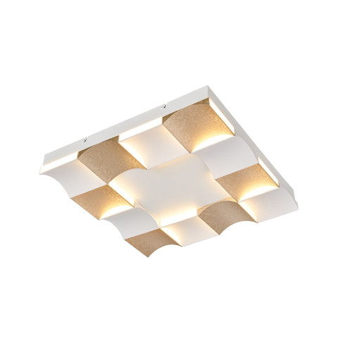 ACA Lighting CHESSY-CEILING LAMP GOLD SAND WHITE ALUMINIUM LED SMD 63W CCT 3150LM IP20 422X422X55MM — manufacturer representative image
