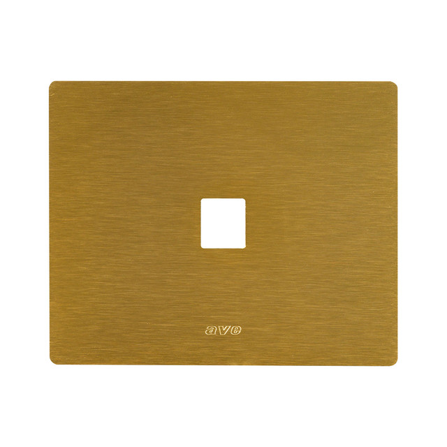 AVE NEW STYLE S44 ALUMINIUM FRONT PLATE, GOLD ALUMINIUM – 1 ACCESSORY – 3 MOD. — 44PANQ29ORO
