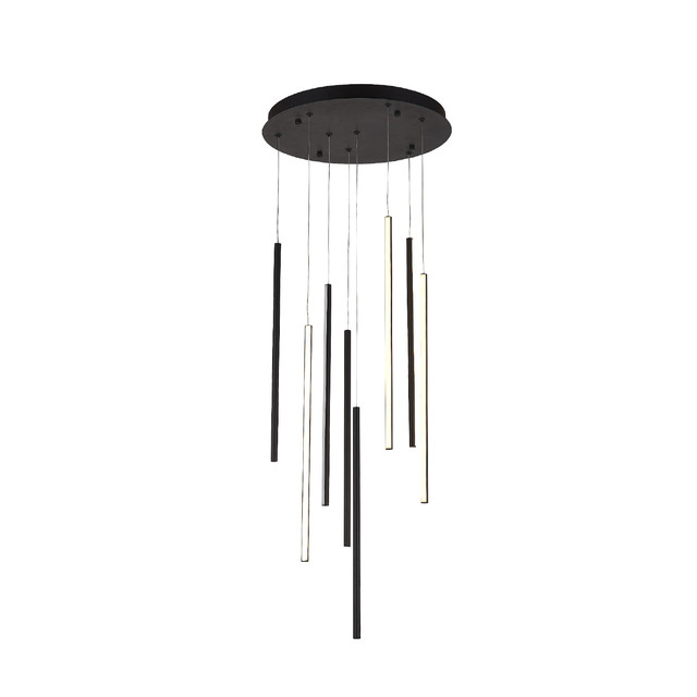 ACA Lighting ALICE-PENDANT LIGHT SAND BLACK ALUMINUM LED 50W CCT CCT 2800K-3200K-4000K 2000LM IP20 — KY011AC14BK