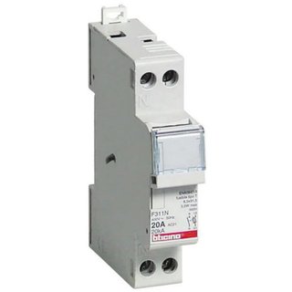 BTicino Fuse carrier 1P+N - 20A - 400V - fuses type T (8.5x31.5 mm) - 1 module — F311N