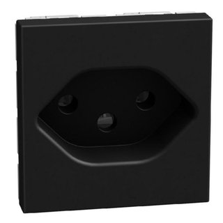 BTicino Swiss standard socket 2 P+E 10 A 250 V socket - 2 modules - dark — YD4164T13