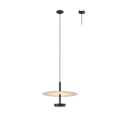 ACA Lighting PENDANT LAMP SAND BLACK STEEL+ALUMINUM LED SMD 9W 3000K 310LM IP20 — manufacturer representative image
