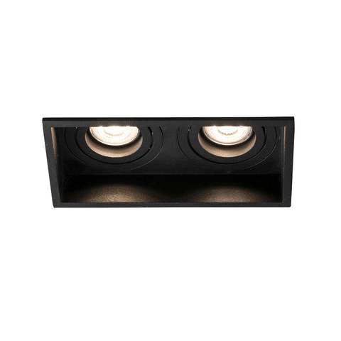 Faro Barcelona HYDE SQ 2L Black adjustable square recessed lamp — manufacturer representative image