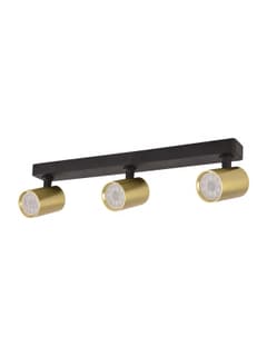 Zambelis S107 CEILING SPOT 3XGU10 SANDY BLACK-BRUSHED BRASS