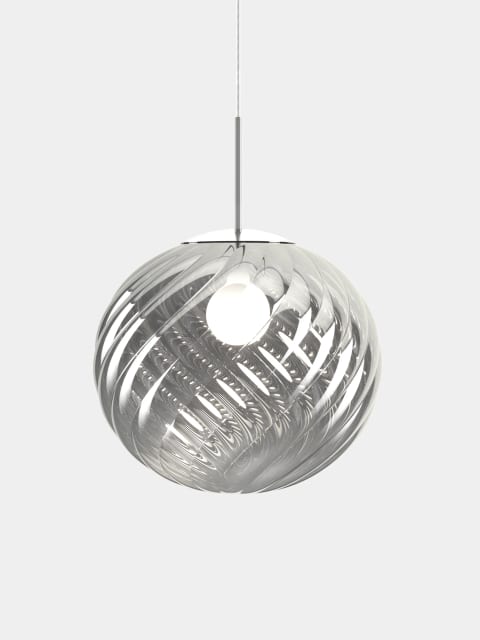 Tom Dixon Whirl Large Pendant | Silver Polished Polycarbonate — WHS02CH-PEUM5