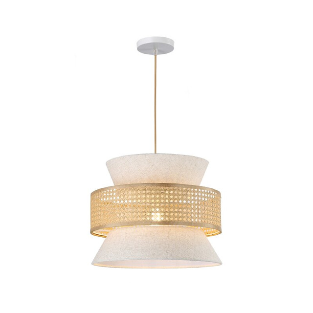 ACA Lighting JAPAN-PENDANT LAMP BEIGE FABRIC CONVENTIONAL IP20 1xE27 400xH1300mm — LT40PBGW
