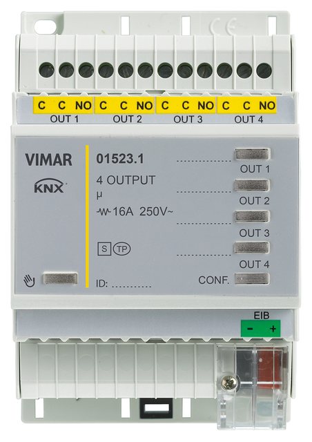 Vimar KNX four-output 16 A actuator 01523.1