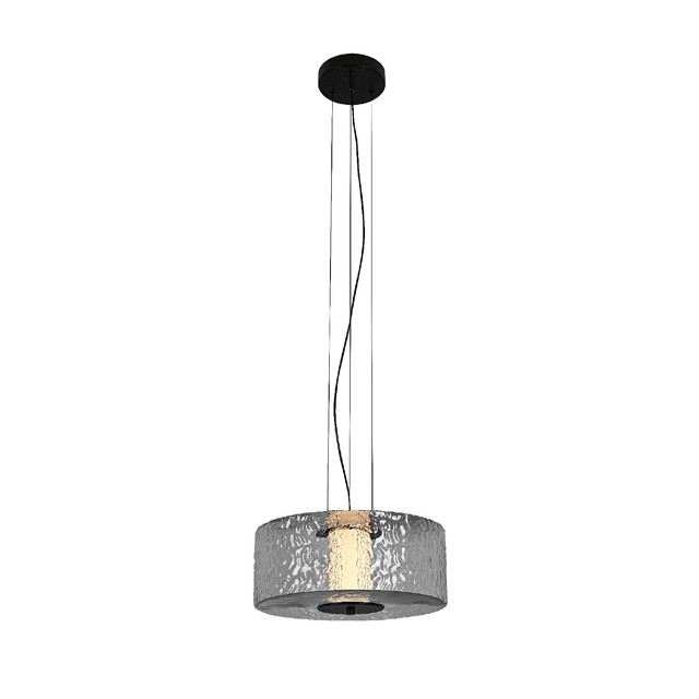 ACA Lighting LIORO-PENDANT LAMP BLACK METAL + GLASS LED SMD 12W 2700K-3000K-4000K 960LM IP20 — HMD24153A