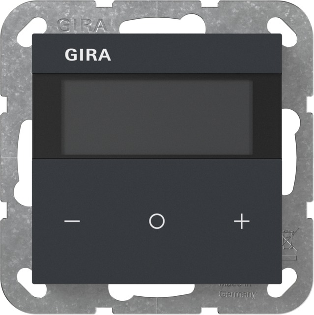 Gira room climate sens. Komfort KNX System 55 anthracite — 200528 — manufacturer representative image
