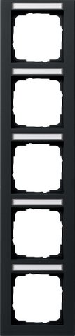 Gira E2 cover frame with inscription space black matt (lacquered) black matt (lacquered) — 111509