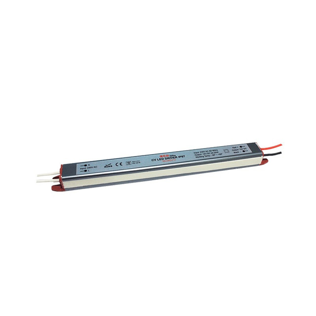 ACA Lighting LINEAR METAL CV LED DRIVER 24W 230V AC-12V DC 2A IP67 WITH CABLES — WL24CV12