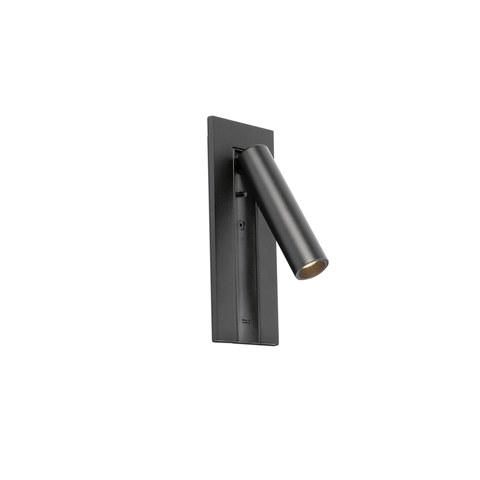 Faro Barcelona GABO USB C Black wall lamp reader — manufacturer representative image