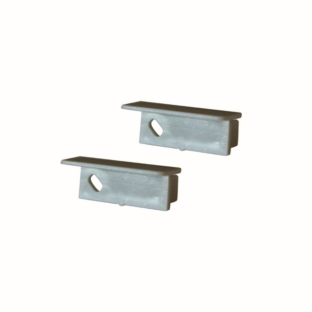 ACA Lighting SET OF PLASTIC END CAPS FOR P168, 2 PCS WITH HOLE — EP168
