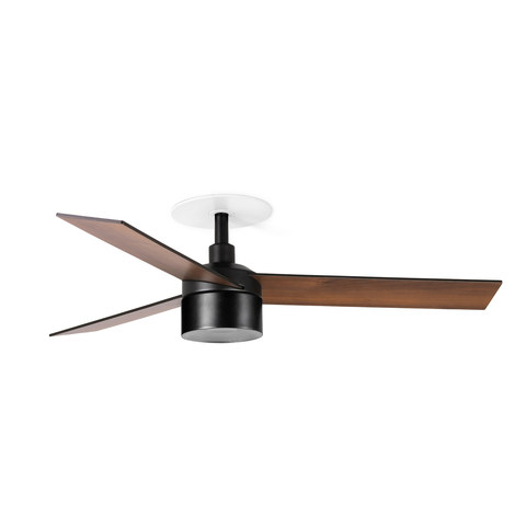 Faro Barcelona RUDDER RECESSED TEK S Ceiling fan black/walnut 2700K — manufacturer representative image