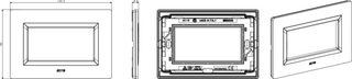 AVE Vera 44 brushed anthracite aluminium plate, 4 modules — 44PA4ANS