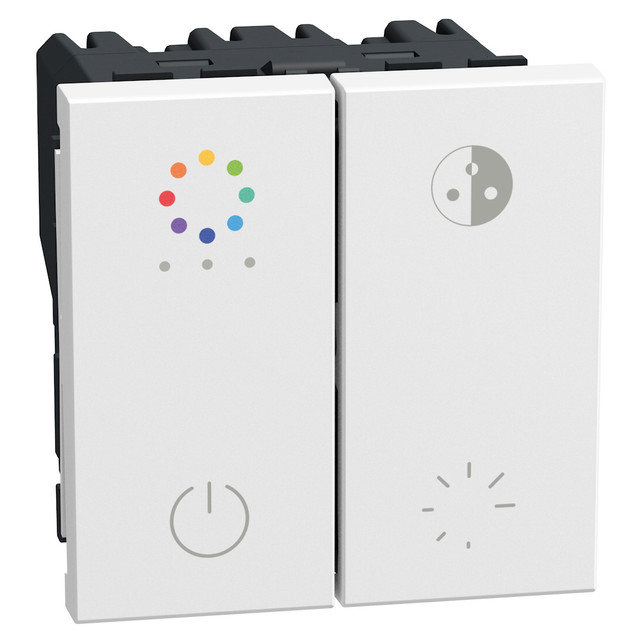 BTicino Dimmer for (LEDs) DALI ballasts and drivers - 2 modules - white — YW4417