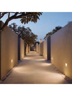 Zambelis E542 OUTDOOR TRIMLESS STEP LIGHT LED 3W 24V 3000K PAINTABLE GYPSUM PURE WHITE IP65