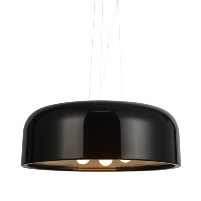 ACA Lighting PENDANT LUMINAIRE 3XE27 METAL BLACK D48CM SALON — OD5390MB