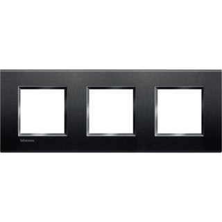 BTicino Square cover plate 2x3P 71mm Anthracite — LNA4802M3AR