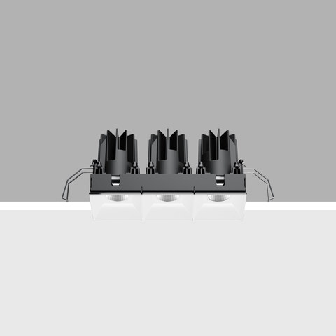 iGuzzini N152 — Fixed optic, three compartment, recessed luminaire for a warm white 2700K LED lamp with a high color rendering index — manufacturer representative image