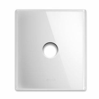 AVE NEW STYLE GLASS PLATE WHITE 1 CONTR — 44PVNT21BL