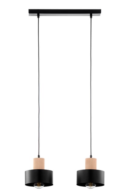 Sigma Pendant lamp RIF Wood 2 black/drewno naturalne 41866