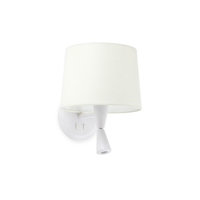 Faro Barcelona CONGA White/white wall lamp with reading light 215 — 64308-01