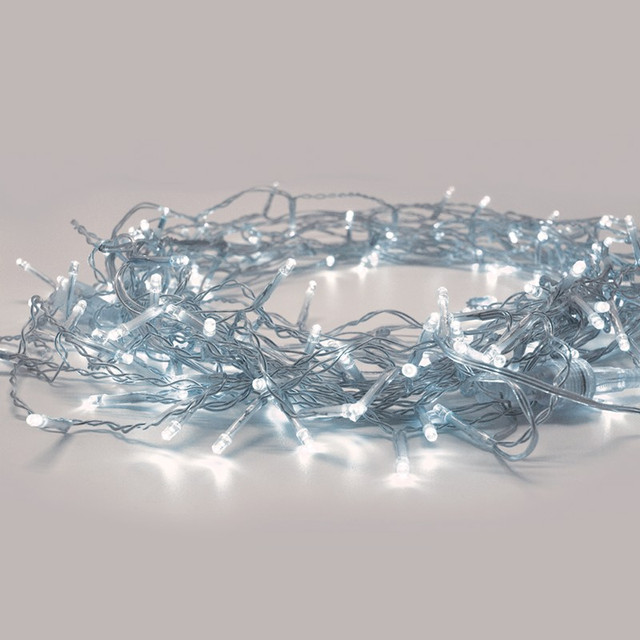 ACA Lighting 20LED STRING LIGHTS BATTERY (2xAA), CW STEADY,IP20, 190+30cm, TRAN/RENT LEAD CABLE — X0620212 — manufacturer representative image