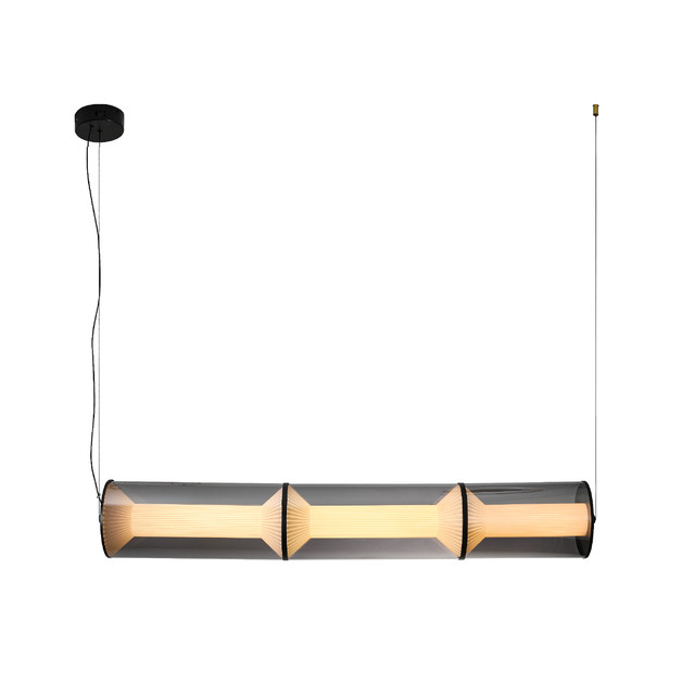 ACA Lighting NEOLUX-PENDANT LAMP BLACK METAL +SMOKE GLASS LED SMD 24W 2700K-3000K-4000K 1900LM IP20 — HM250483SM