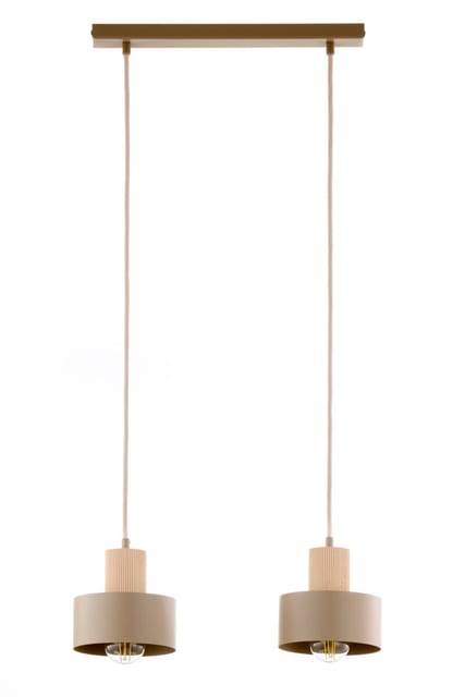 Sigma Pendant lamp RIF Wood 2 ciepły beż/drewno naturalne 41871