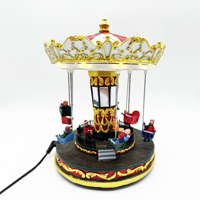 ACA Lighting LED DECOR WW VILLAGE ROTATING CAROUSEL+MUSIC 3AA BAT 20,5Χ20,5Χ25,5CM — X0336