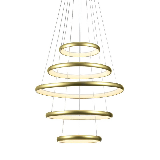 ACA Lighting "PENDANT LUMINAIRE LED 80W 6400LM CCT IP20 GOLD METAL+ ACRYLIC " — HM23LEDP5GDCCT
