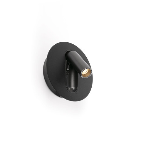 Faro Barcelona TIMIT USB C Black wall lamp reader — manufacturer representative image