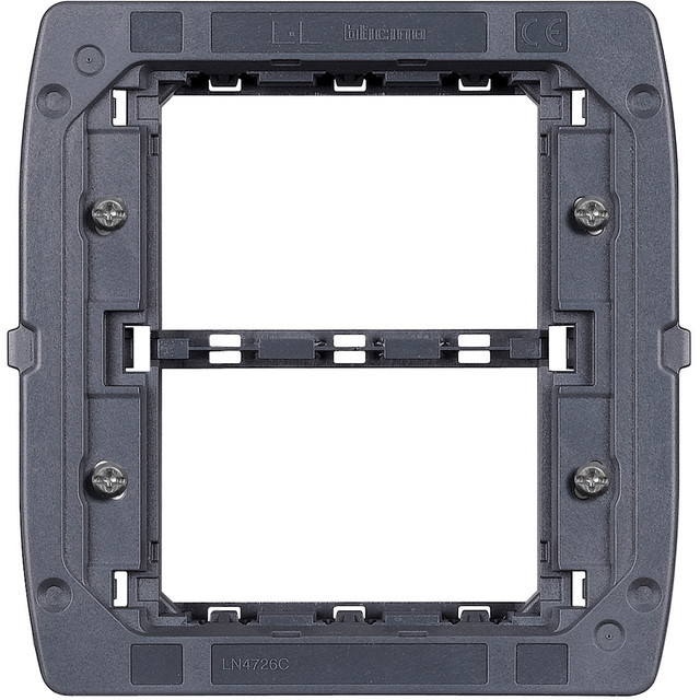 BTicino Support in resin for Cover plates AIR - fixing with screws - 3+3 modules — LN4726C