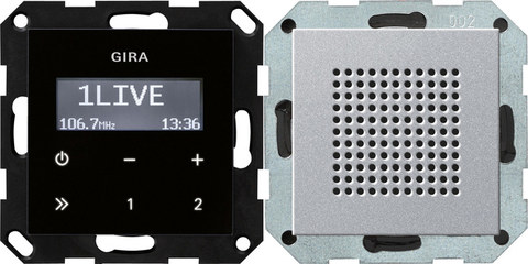 Gira RDS FM radio speaker System 55 c.alum.(lac.) — manufacturer representative image