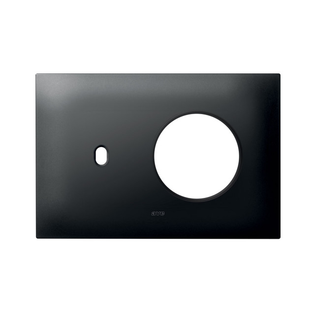 AVE NEW STYLE S44 SMART METAL PLATE, MATT GREY COLOUR – 1 SCHUKO + 1 CONTROL – 4 MOD. — 44PSMN9002GTK