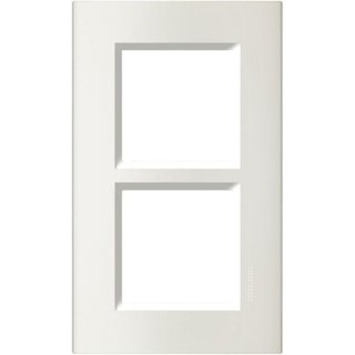 BTicino Square cover plate 2x2P 57mm White — LNA4832M2BI