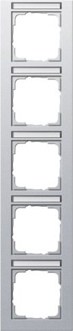 Gira E2 cover frame with inscription space colour aluminium colour aluminium (lacquered) — 111525