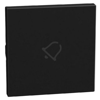 BTicino lightable key cover with bell symbol, 2 modules dark, axial — YD4916DM2