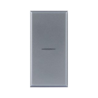 AVE AXIAL SWITCH WITH LENS, S44 ALLUMIA, RAL 9007 COLOUR, 1P 10AX LIGHTABLE – GLOSSY FINISH – 1 MOD. — 443001AS