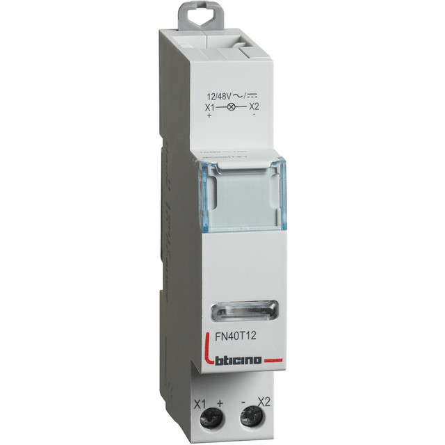 BTicino Pilot Light with white LED 12Vac - 1 module — FN40T12