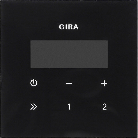 Gira op.top RDS FM radio System 70 black — manufacturer representative image