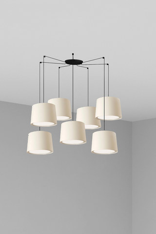 Faro Barcelona CONGA 7L White pendant lamp 500 — manufacturer representative image