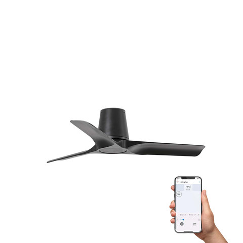 Faro Barcelona HEY TUB S Ceiling fan black TUYA — manufacturer representative image